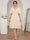A-Line/Princess V-Neck Short Sleeves Knee-Length Plus Size Bridesmaid Dresses with Ruffles