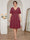 A-Line/Princess V-Neck Short Sleeves Knee-Length Plus Size Bridesmaid Dresses with Ruffles