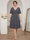 A-Line/Princess V-Neck Short Sleeves Knee-Length Plus Size Bridesmaid Dresses with Ruffles