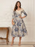 A-Line/Princess Off-the-Shoulder 3/4 Sleeves Tea-Length Mother of the Bride Dresses with Ruffles