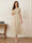 A-Line/Princess Illusion Neck Half Sleeves Tea-Length Mother of the Bride Dresses with Applique & Sash