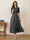 A-Line/Princess Illusion Neck Half Sleeves Tea-Length Mother of the Bride Dresses with Applique & Sash