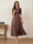 A-Line/Princess Illusion Neck Half Sleeves Tea-Length Mother of the Bride Dresses with Applique & Sash