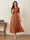 A-Line/Princess Illusion Neck Half Sleeves Tea-Length Mother of the Bride Dresses with Applique & Sash
