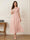 A-Line/Princess Illusion Neck Half Sleeves Tea-Length Mother of the Bride Dresses with Applique & Sash