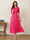 A-Line/Princess Illusion Neck Half Sleeves Tea-Length Mother of the Bride Dresses with Applique & Sash