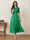 A-Line/Princess Illusion Neck Half Sleeves Tea-Length Mother of the Bride Dresses with Applique & Sash