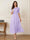 A-Line/Princess Illusion Neck Half Sleeves Tea-Length Mother of the Bride Dresses with Applique & Sash