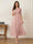 A-Line/Princess Illusion Neck Half Sleeves Tea-Length Mother of the Bride Dresses with Applique & Sash