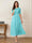 A-Line/Princess Illusion Neck Half Sleeves Tea-Length Mother of the Bride Dresses with Applique & Sash