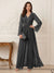Jumpsuits V Neck Long Sleeves Floor Length Mother of the Bride Dresses with Beading