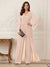 Jumpsuits V Neck Long Sleeves Floor Length Mother of the Bride Dresses with Beading