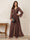 Jumpsuits V Neck Long Sleeves Floor Length Mother of the Bride Dresses with Beading