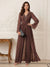 Jumpsuits V Neck Long Sleeves Floor Length Mother of the Bride Dresses with Beading