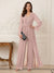 Jumpsuits V Neck Long Sleeves Floor Length Mother of the Bride Dresses with Beading