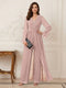 Jumpsuits V Neck Long Sleeves Floor Length Mother of the Bride Dresses with Beading