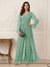Jumpsuits V Neck Long Sleeves Floor Length Mother of the Bride Dresses with Beading