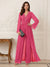 Jumpsuits V Neck Long Sleeves Floor Length Mother of the Bride Dresses with Beading