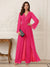 Jumpsuits V Neck Long Sleeves Floor Length Mother of the Bride Dresses with Beading