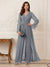 Jumpsuits V Neck Long Sleeves Floor Length Mother of the Bride Dresses with Beading
