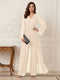 Jumpsuits V Neck Long Sleeves Floor Length Mother of the Bride Dresses with Beading