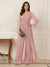 Jumpsuits V Neck Long Sleeves Floor Length Mother of the Bride Dresses with Beading