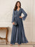 Jumpsuits V Neck Long Sleeves Floor Length Mother of the Bride Dresses with Beading