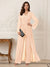 Jumpsuits V Neck Long Sleeves Floor Length Mother of the Bride Dresses with Beading
