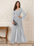 Jumpsuits V Neck Long Sleeves Floor Length Mother of the Bride Dresses with Beading