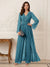 Jumpsuits V Neck Long Sleeves Floor Length Mother of the Bride Dresses with Beading