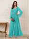 Jumpsuits V Neck Long Sleeves Floor Length Mother of the Bride Dresses with Beading