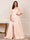 A-Line/Princess Scoop 3/4 Sleeves Floor-Length Mother of the Bride Dresses with Split Side & Applique