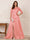 A-Line/Princess Scoop 3/4 Sleeves Floor-Length Mother of the Bride Dresses with Split Side & Applique