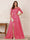 A-Line/Princess Scoop 3/4 Sleeves Floor-Length Mother of the Bride Dresses with Split Side & Applique