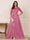 A-Line/Princess Scoop 3/4 Sleeves Floor-Length Mother of the Bride Dresses with Split Side & Applique