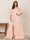 A-Line/Princess Scoop 3/4 Sleeves Floor-Length Mother of the Bride Dresses with Split Side & Applique
