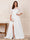 A-Line/Princess Scoop 3/4 Sleeves Floor-Length Mother of the Bride Dresses with Split Side & Applique