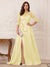 A-Line/Princess Scoop 3/4 Sleeves Floor-Length Mother of the Bride Dresses with Split Side & Applique
