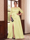 A-Line/Princess Scoop 3/4 Sleeves Floor-Length Plus Size Mother of the Bride Dresses with Split Side & Applique