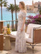 Trumpet/Mermaid Off The Shoulder Short Sleeves Floor-Length Bridesmaid Dresses with Pleats