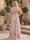 A-Line/Princess V Neck Sleeveless Floor-Length Plus Size Bridesmaid Dresses with Ruched