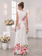 Trumpet/Mermaid V Neck Sleeveless Floor-Length Bridesmaid Dresses with Bowknot