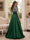 A-Line/Princess Scoop 3/4 Sleeves Floor-Length Mother of the Bride Dresses with Applique & Pleats