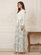 A-Line/Princess V-Neck 3/4 Sleeves Ankle-Length Mother of the Bride Dresses with Bowknot & Ruched