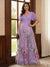 A-Line/Princess V-Neck Short Sleeves Floor-Length Mother of the Bride Dresses with Appliques