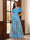 A-Line/Princess V-Neck Short Sleeves Floor-Length Mother of the Bride Dresses with Appliques