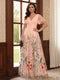 A-Line/Princess V-Neck Short Sleeves Floor-Length Mother of the Bride Dresses with Appliques