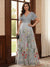 A-Line/Princess V-Neck Short Sleeves Floor-Length Mother of the Bride Dresses with Appliques