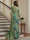Sheath/Column 3/4 Sleeves V Neck Floor Length Mother of the Bride Dresses with Sequins & 3D Floral