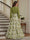 A-Line/Princess V-Neck Long-Sleeves Floor Length Mother of the Bride Dresses with Split Side & 3D Floral
